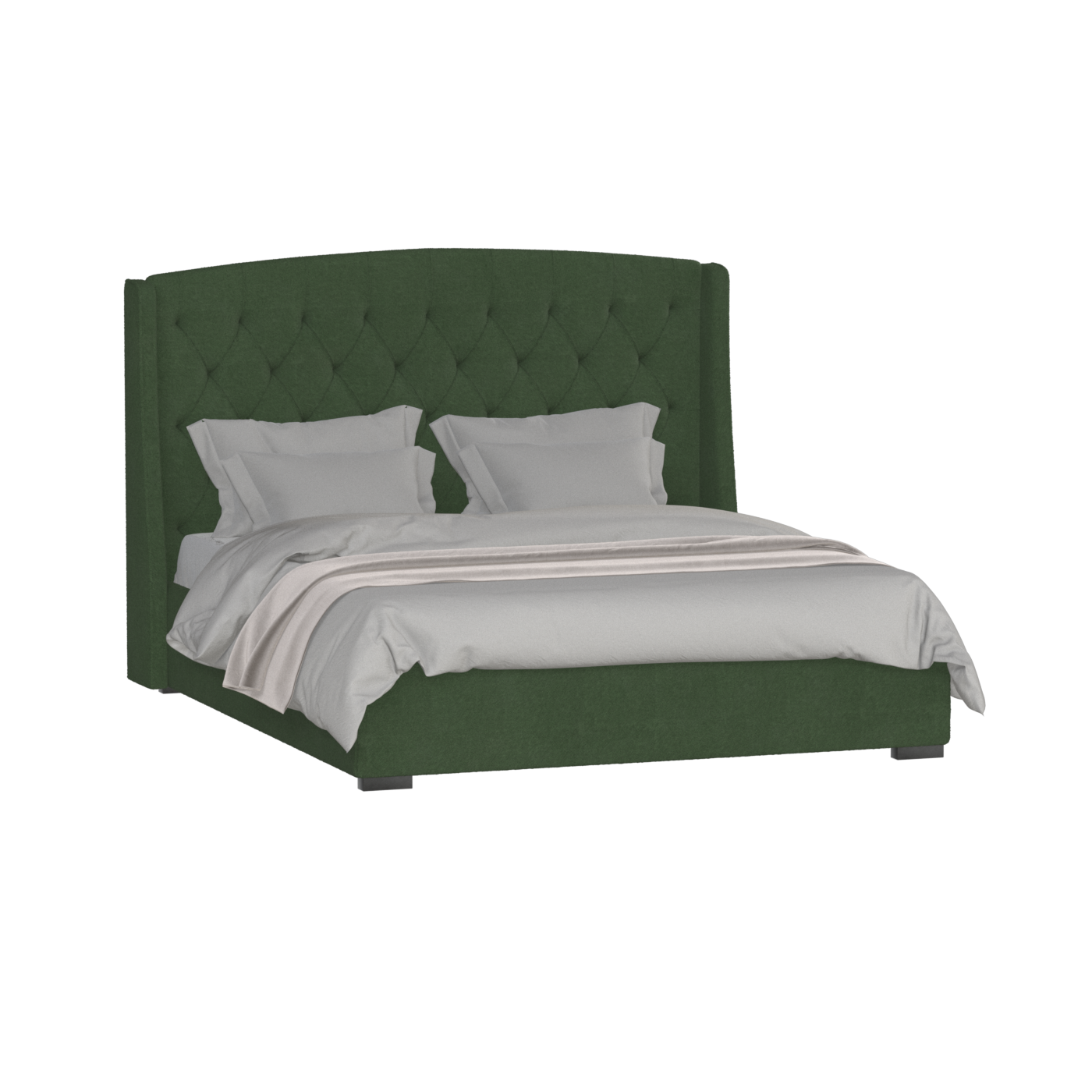 Sophia Upholstered Bed with Buttoned Headboard