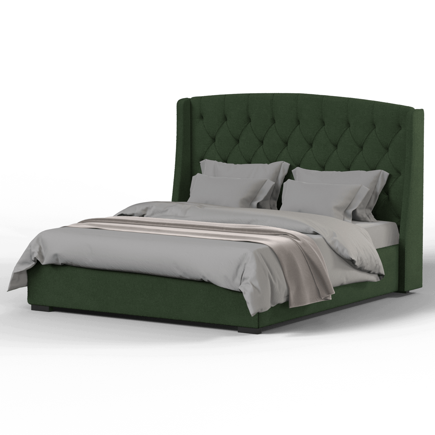 Sophia Upholstered Bed with Buttoned Headboard