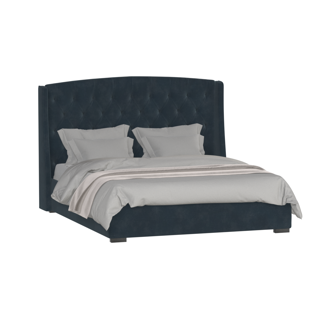 Sophia Upholstered Bed with Buttoned Headboard