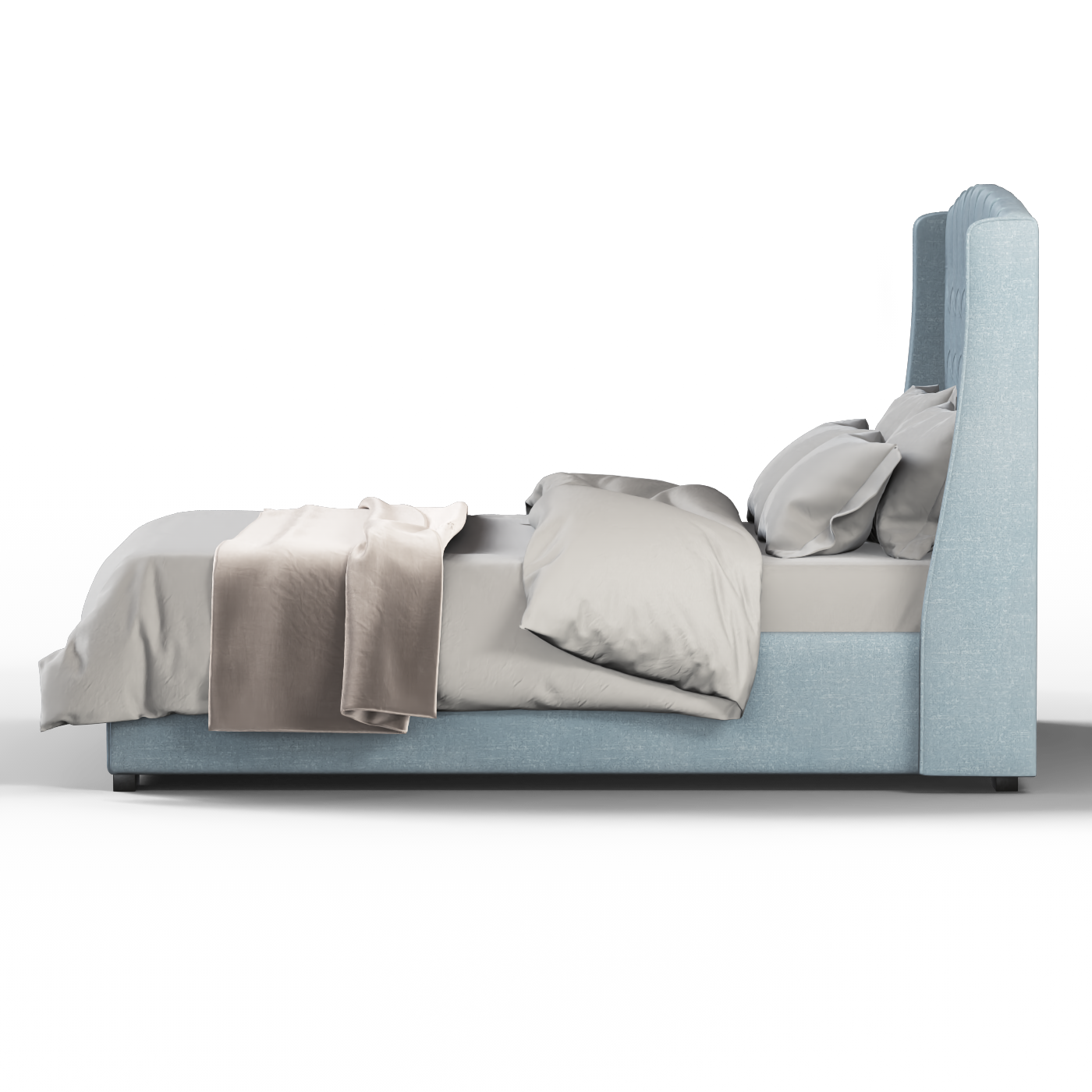 Sophia Upholstered Bed with Buttoned Headboard