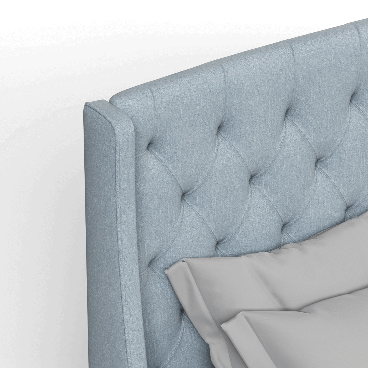 Sophia Upholstered Bed with Buttoned Headboard