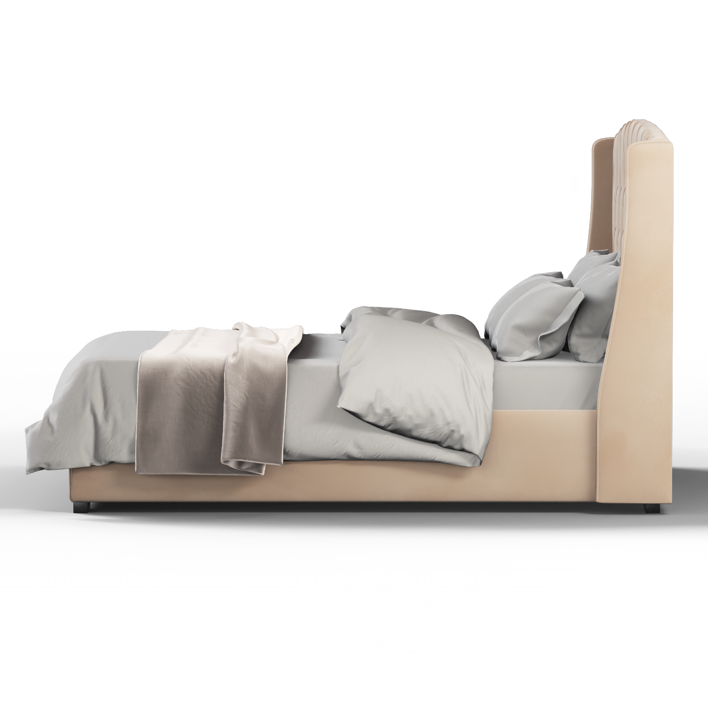 Sophia Upholstered Bed with Buttoned Headboard