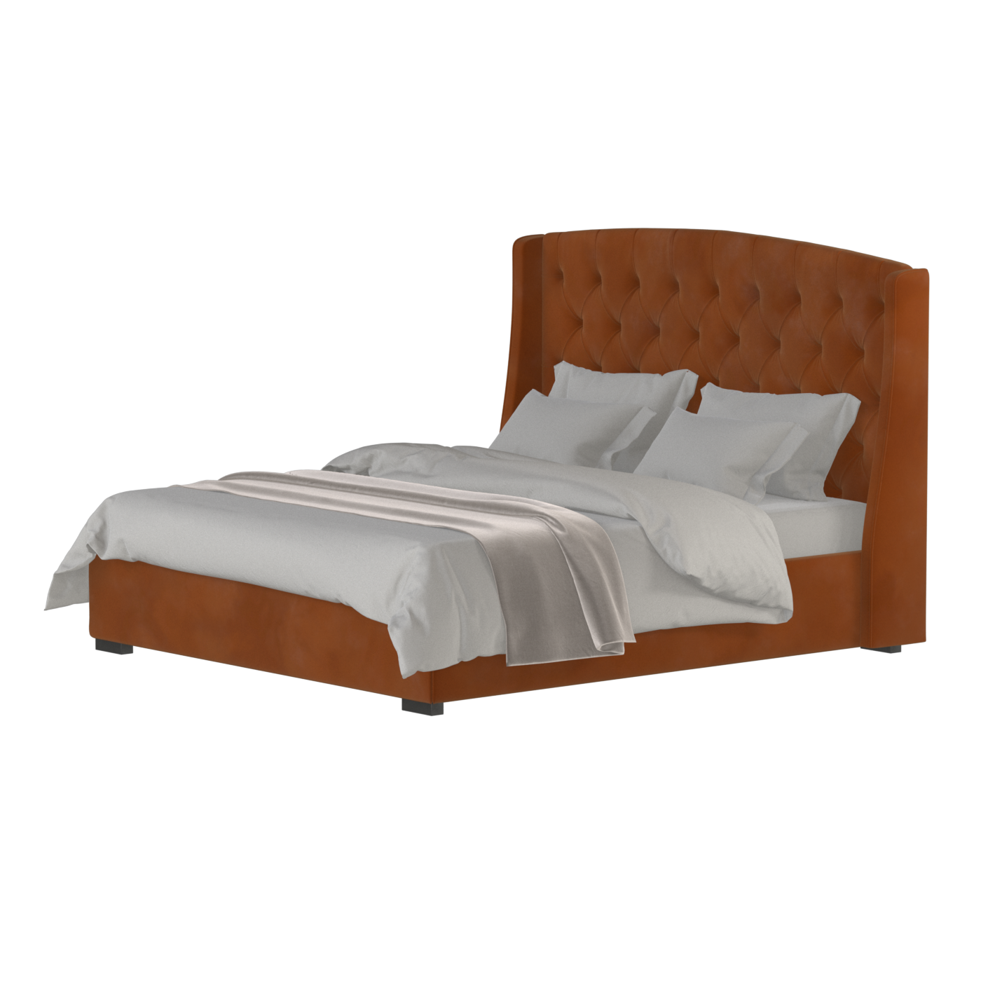 Sophia Upholstered Bed with Buttoned Headboard