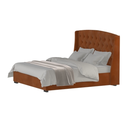 Sophia Upholstered Bed with Buttoned Headboard