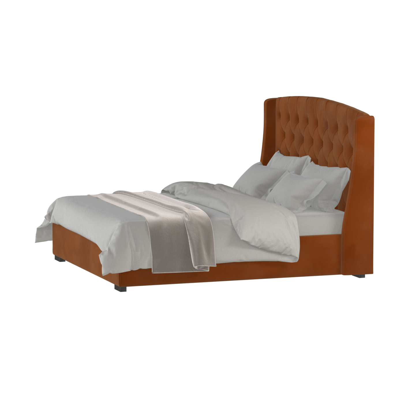 Sophia Upholstered Bed with Buttoned Headboard