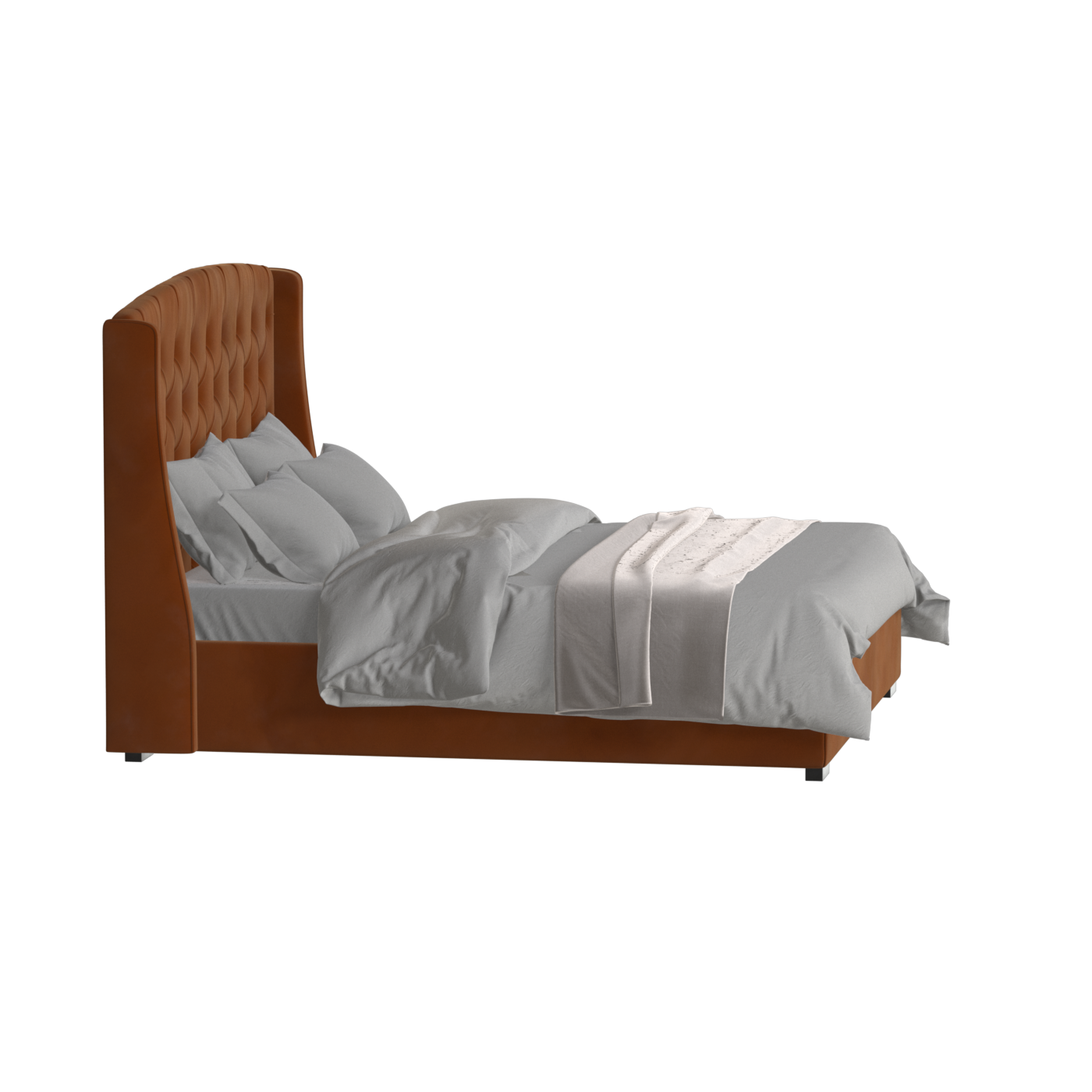 Sophia Upholstered Bed with Buttoned Headboard