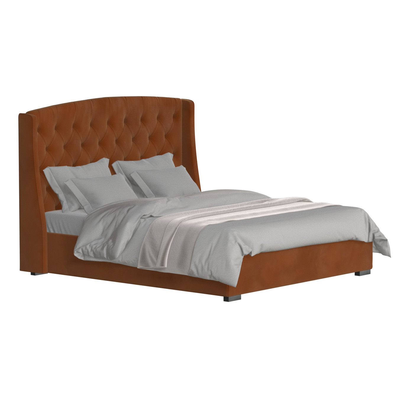 Sophia Upholstered Bed with Buttoned Headboard