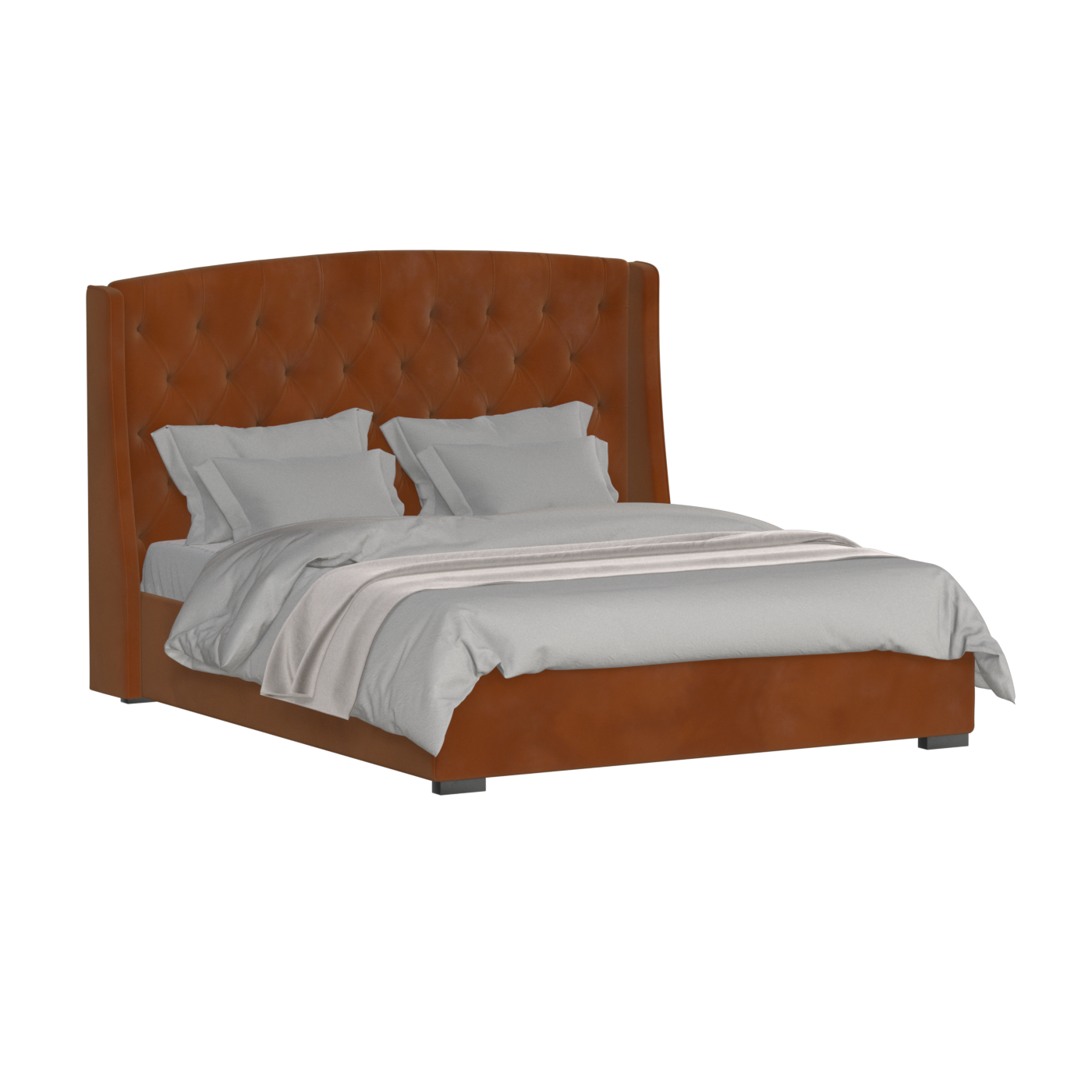 Sophia Upholstered Bed with Buttoned Headboard