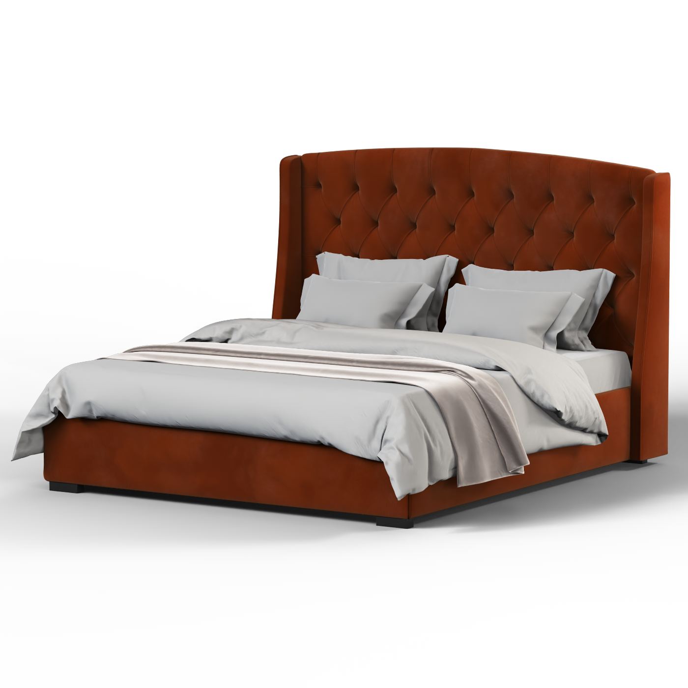 Sophia Upholstered Bed with Buttoned Headboard