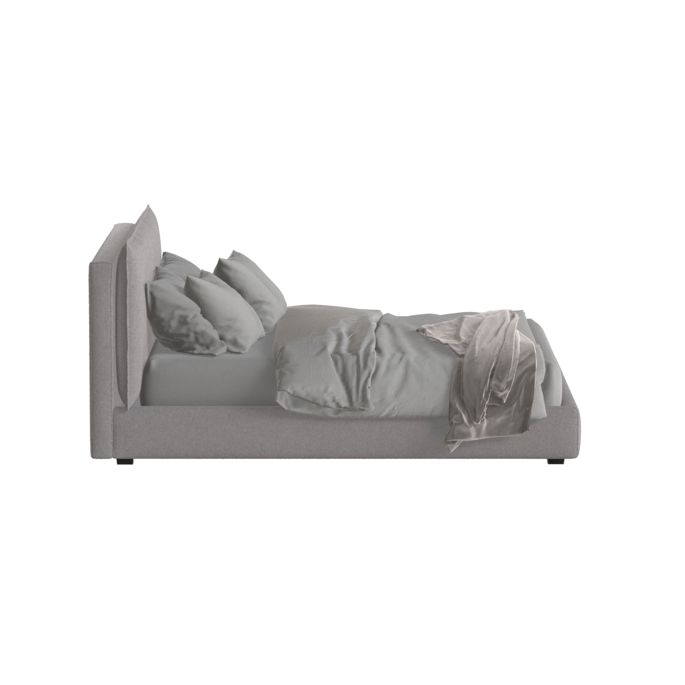 Thea Upholstered Double Bed with Clean Headboard