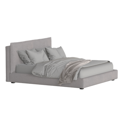 Thea Upholstered Double Bed with Clean Headboard