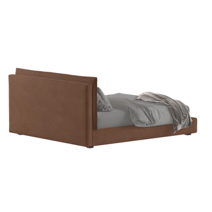 Thea Upholstered Double Bed with Clean Headboard