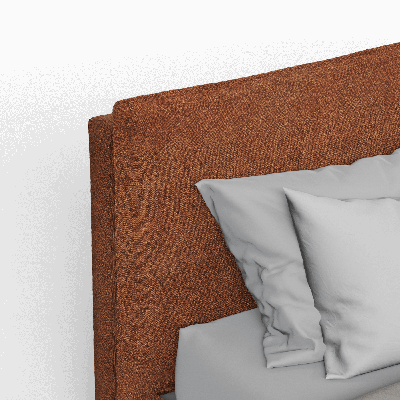 Thea Upholstered Double Bed with Clean Headboard