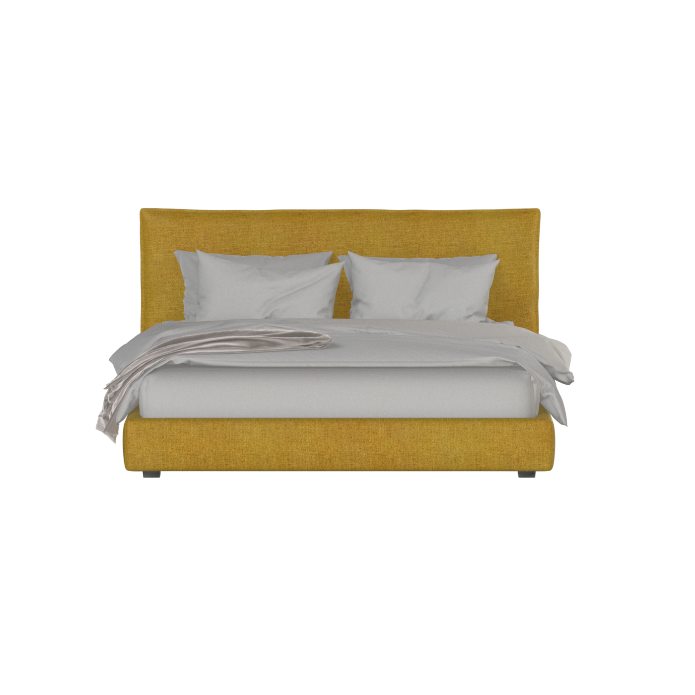 Thea Upholstered Double Bed with Clean Headboard