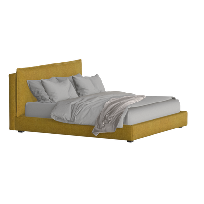 Thea Upholstered Double Bed with Clean Headboard