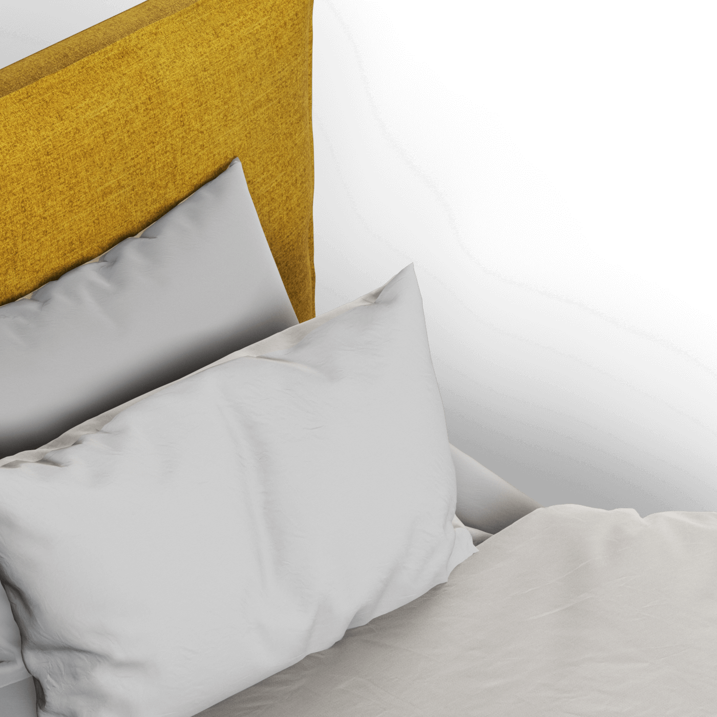 Thea Upholstered Double Bed with Clean Headboard