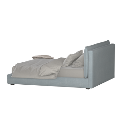 Thea Upholstered Double Bed with Clean Headboard