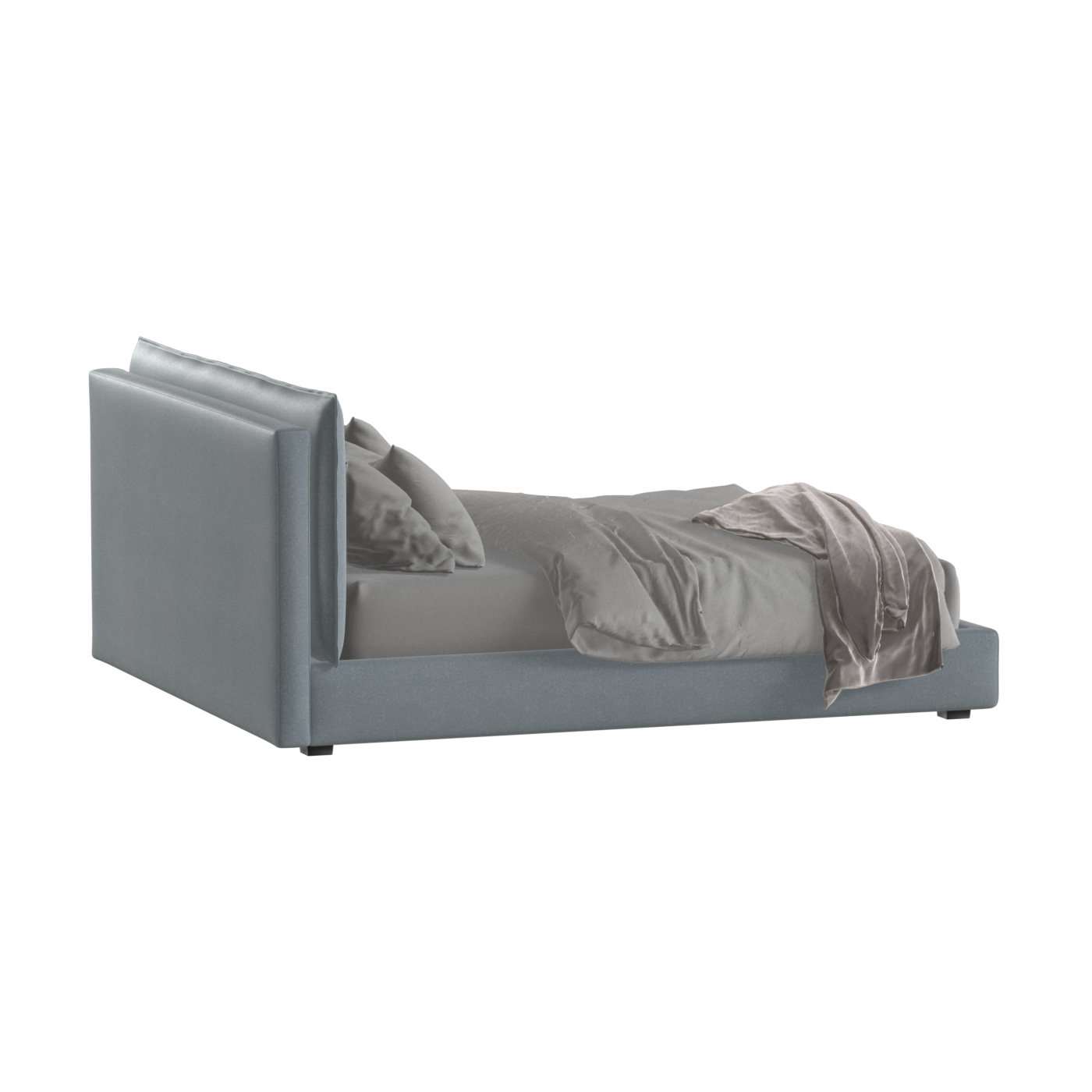 Thea Upholstered Double Bed with Clean Headboard