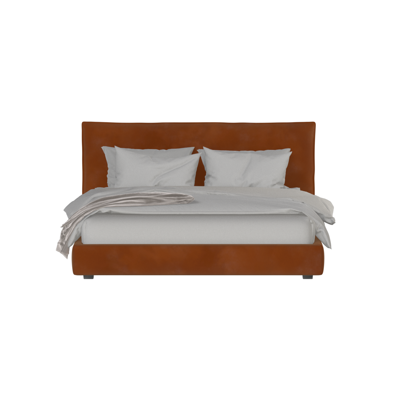 Thea Upholstered Double Bed with Clean Headboard