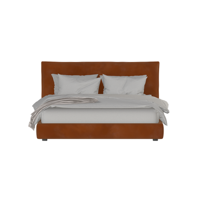 Thea Upholstered Double Bed with Clean Headboard