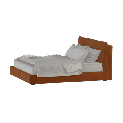 Thea Upholstered Double Bed with Clean Headboard