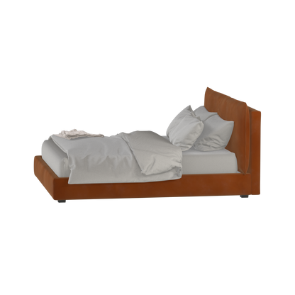 Thea Upholstered Double Bed with Clean Headboard