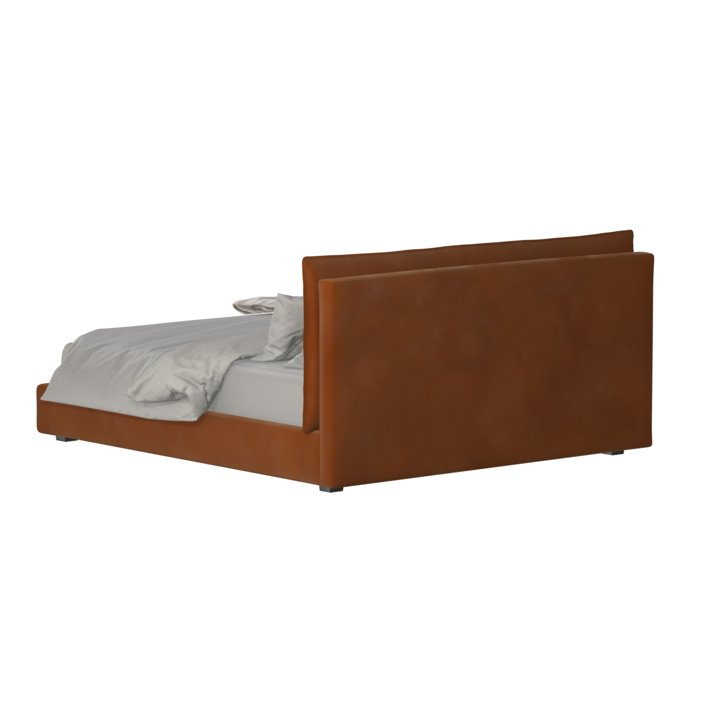 Thea Upholstered Double Bed with Clean Headboard