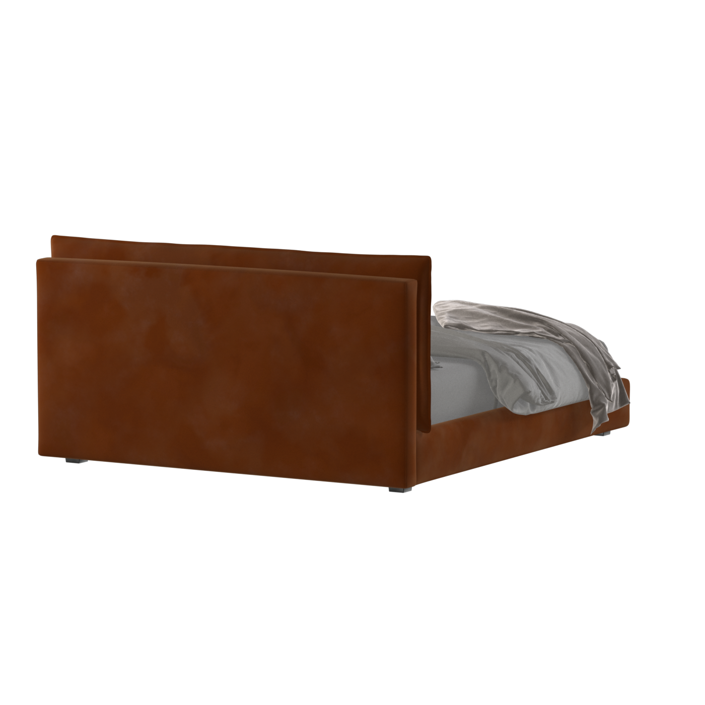 Thea Upholstered Double Bed with Clean Headboard