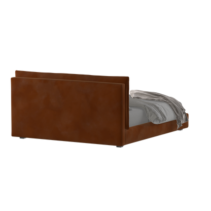 Thea Upholstered Double Bed with Clean Headboard