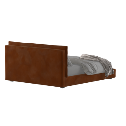 Thea Upholstered Double Bed with Clean Headboard