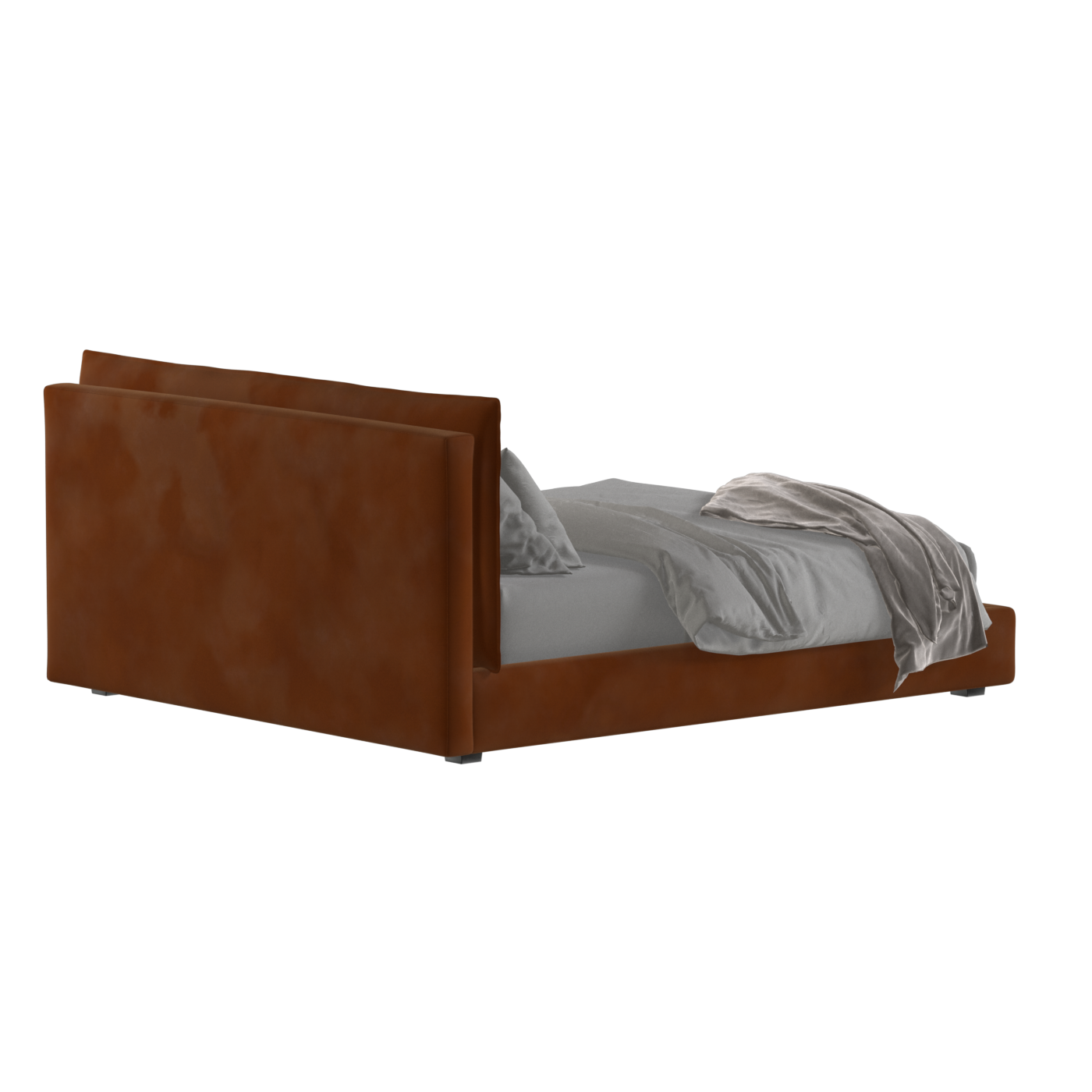 Thea Upholstered Double Bed with Clean Headboard