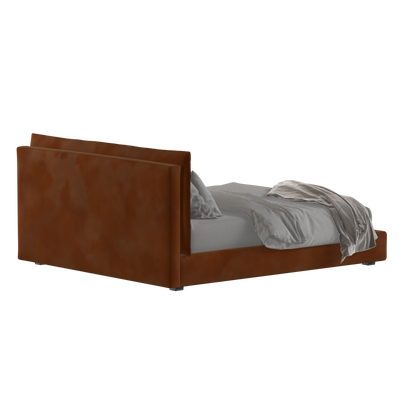 Thea Upholstered Double Bed with Clean Headboard