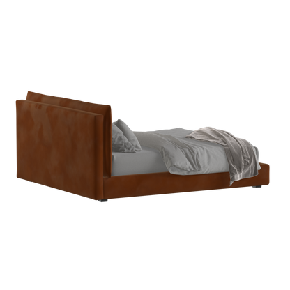Thea Upholstered Double Bed with Clean Headboard
