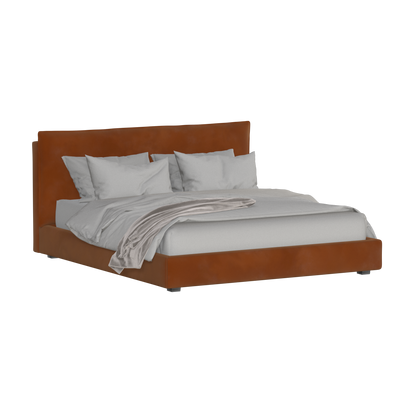 Thea Upholstered Double Bed with Clean Headboard