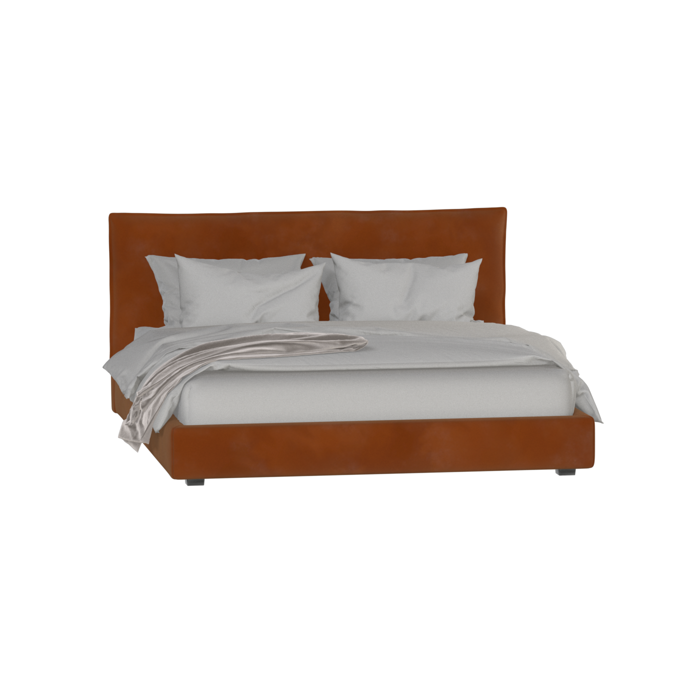 Thea Upholstered Double Bed with Clean Headboard