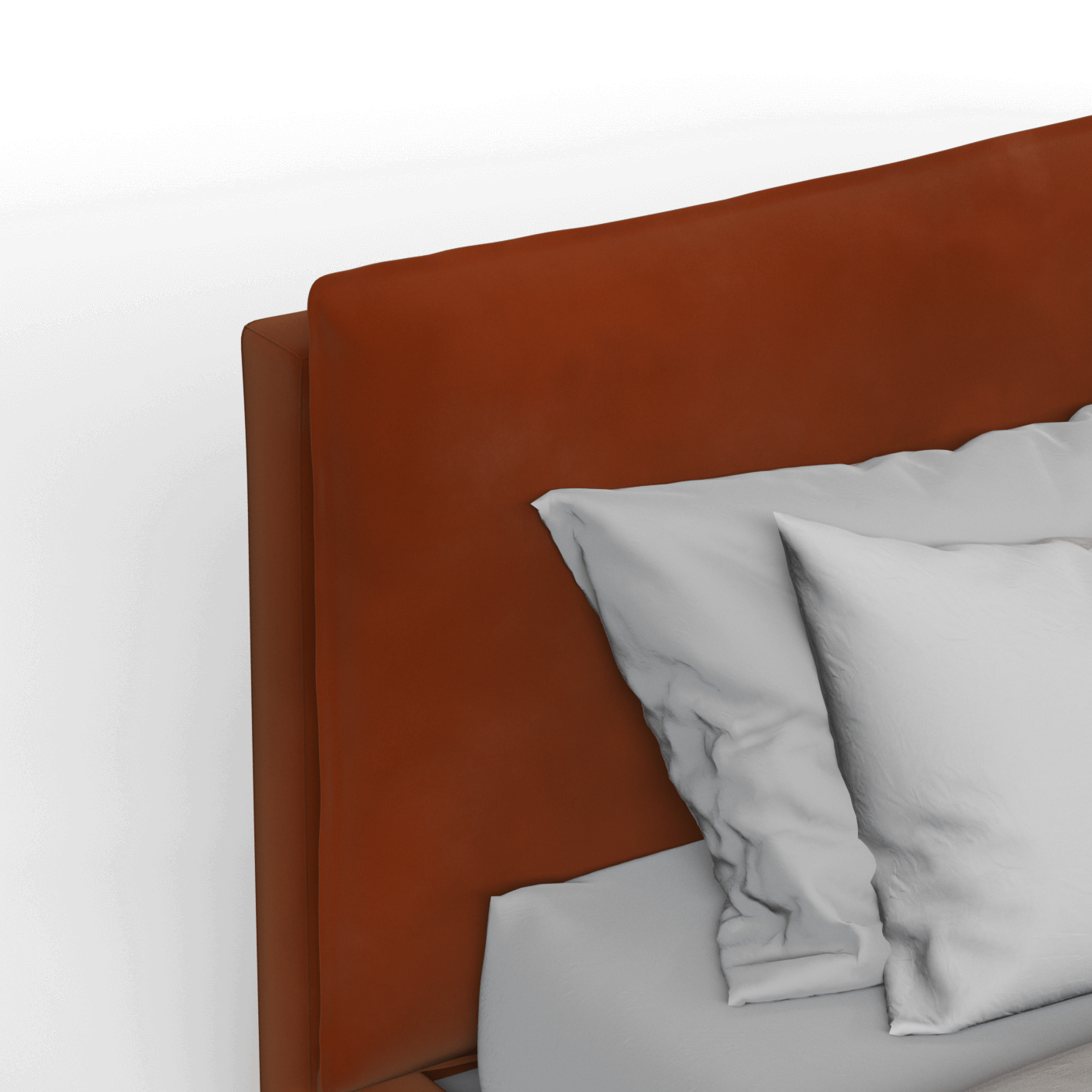 Thea Upholstered Double Bed with Clean Headboard