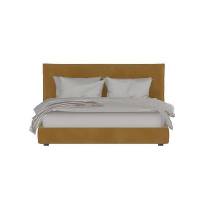 Thea Upholstered Double Bed with Clean Headboard
