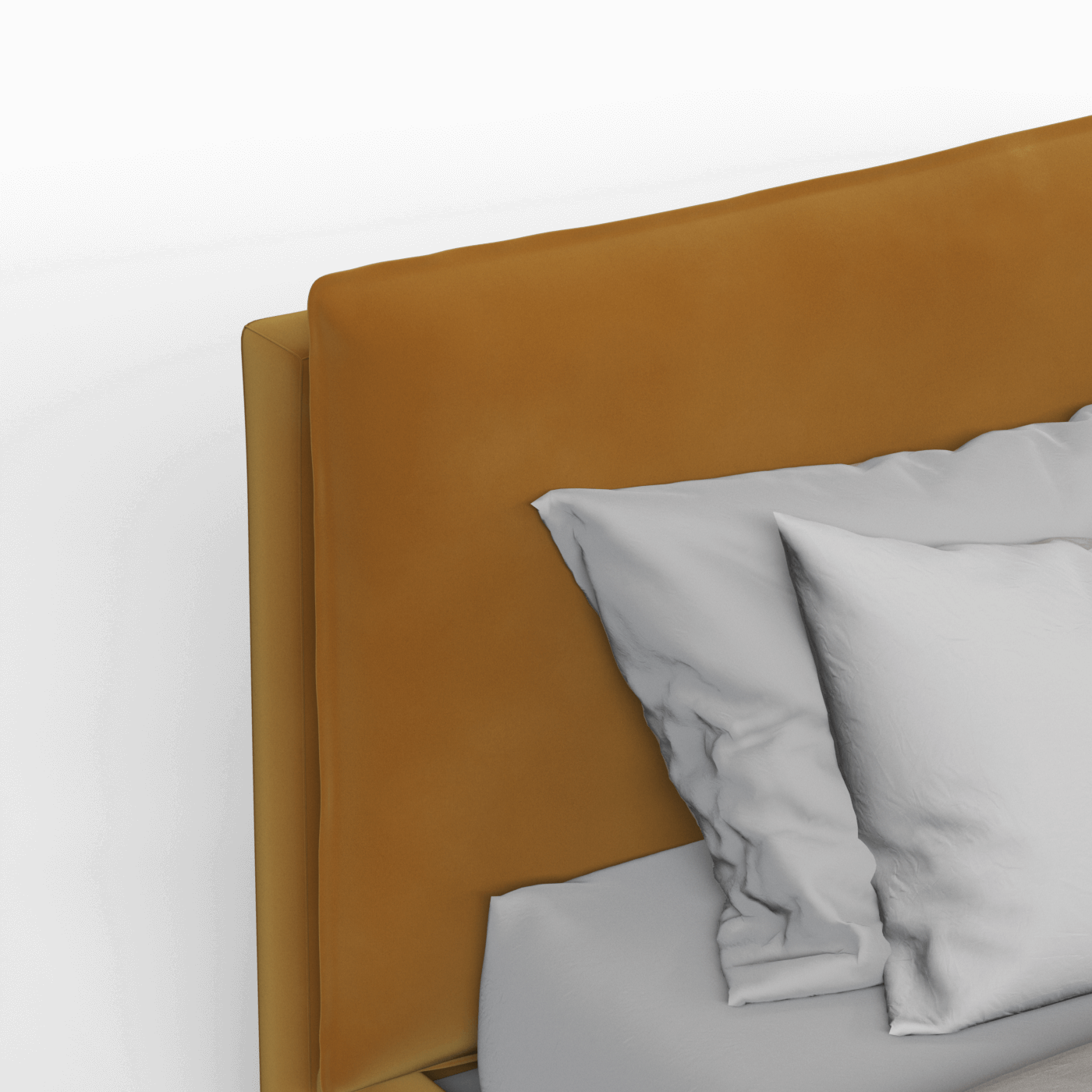 Thea Upholstered Double Bed with Clean Headboard