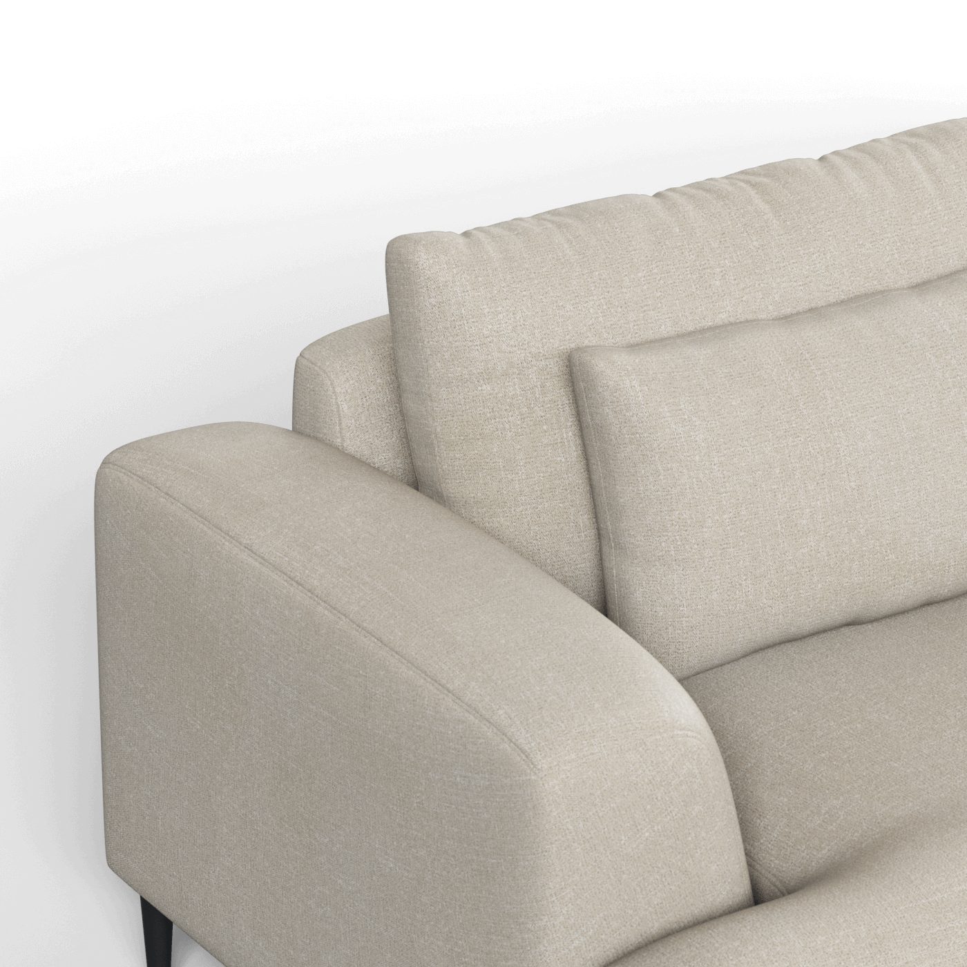 Canapé 2 places Valen — Assise profonde avec coussins surdimensionnés