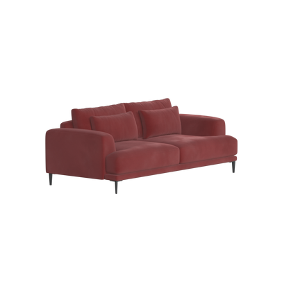 Canapé 2 places Valen — Assise profonde avec coussins surdimensionnés