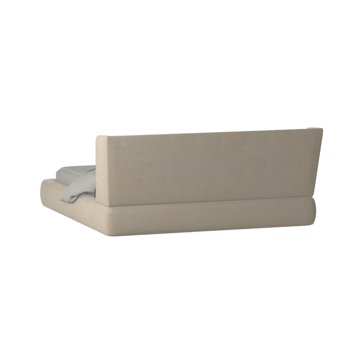 Valentina bed in Boucle Baloo Fabric