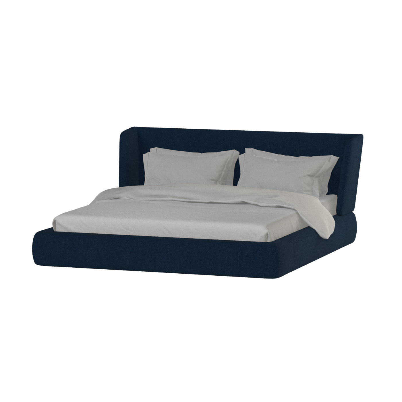 Valentina bed in Boucle Baloo Fabric