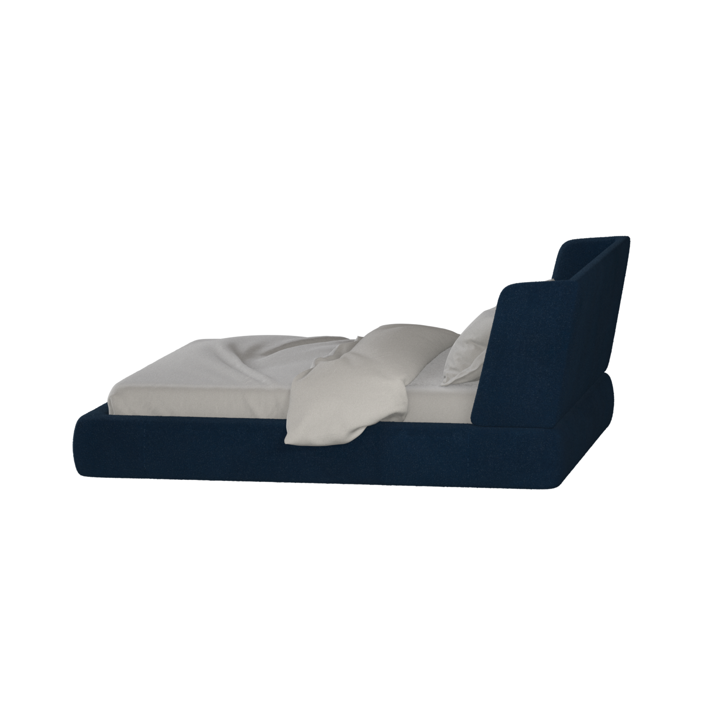 Valentina bed in Boucle Baloo Fabric