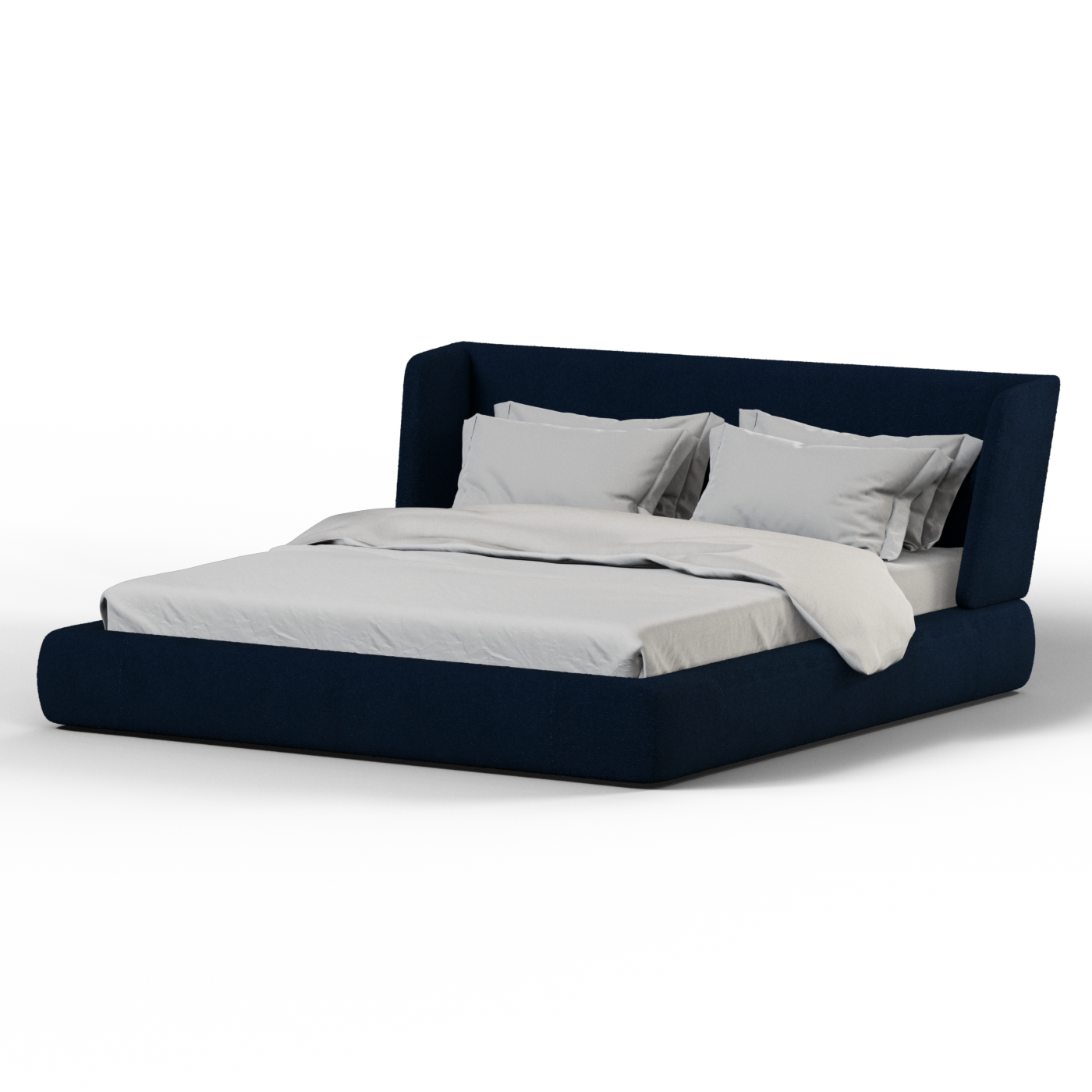 Valentina bed in Boucle Baloo Fabric
