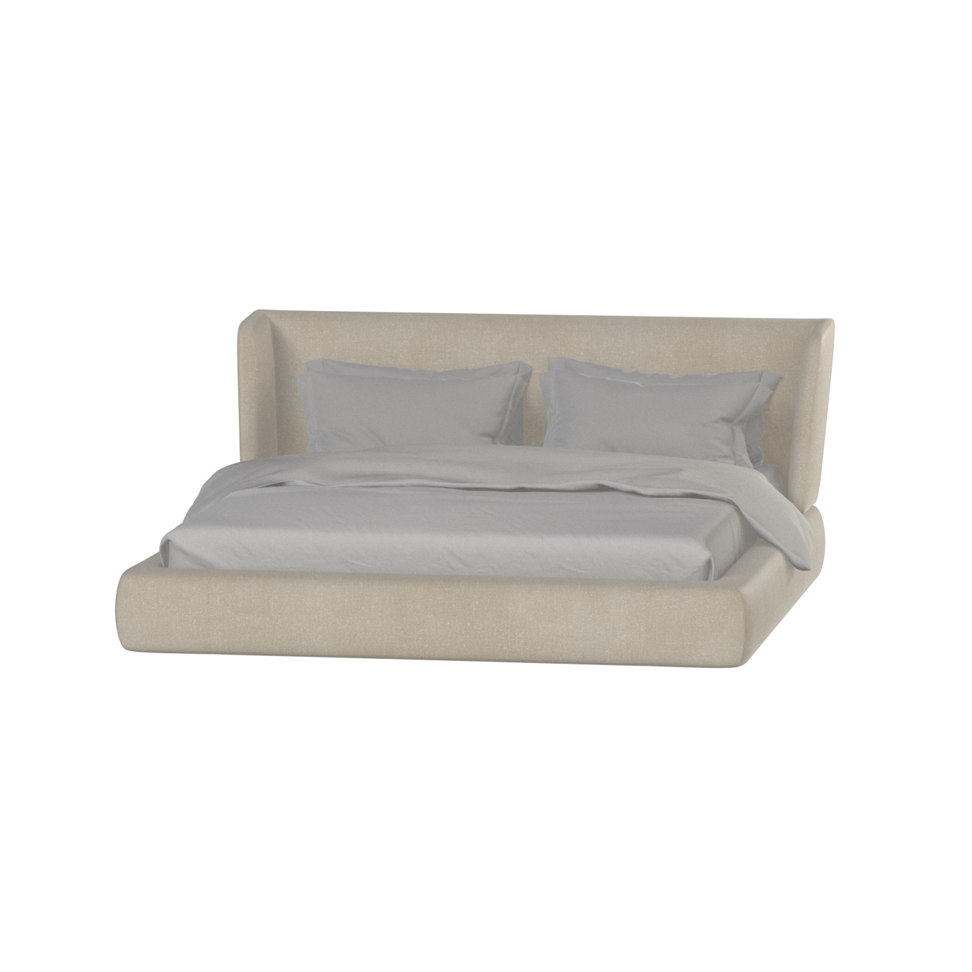 Lit Valentina en tissu Boucle Hevia 
