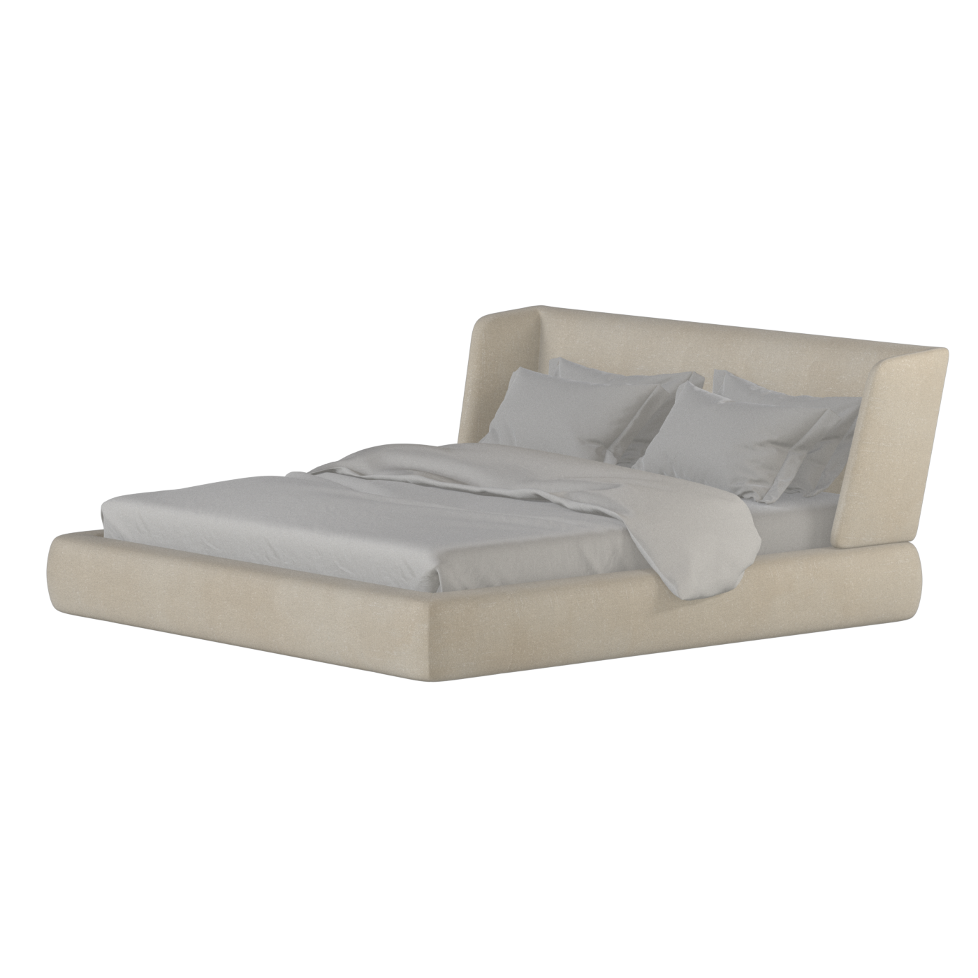 Lit Valentina en tissu Boucle Hevia 