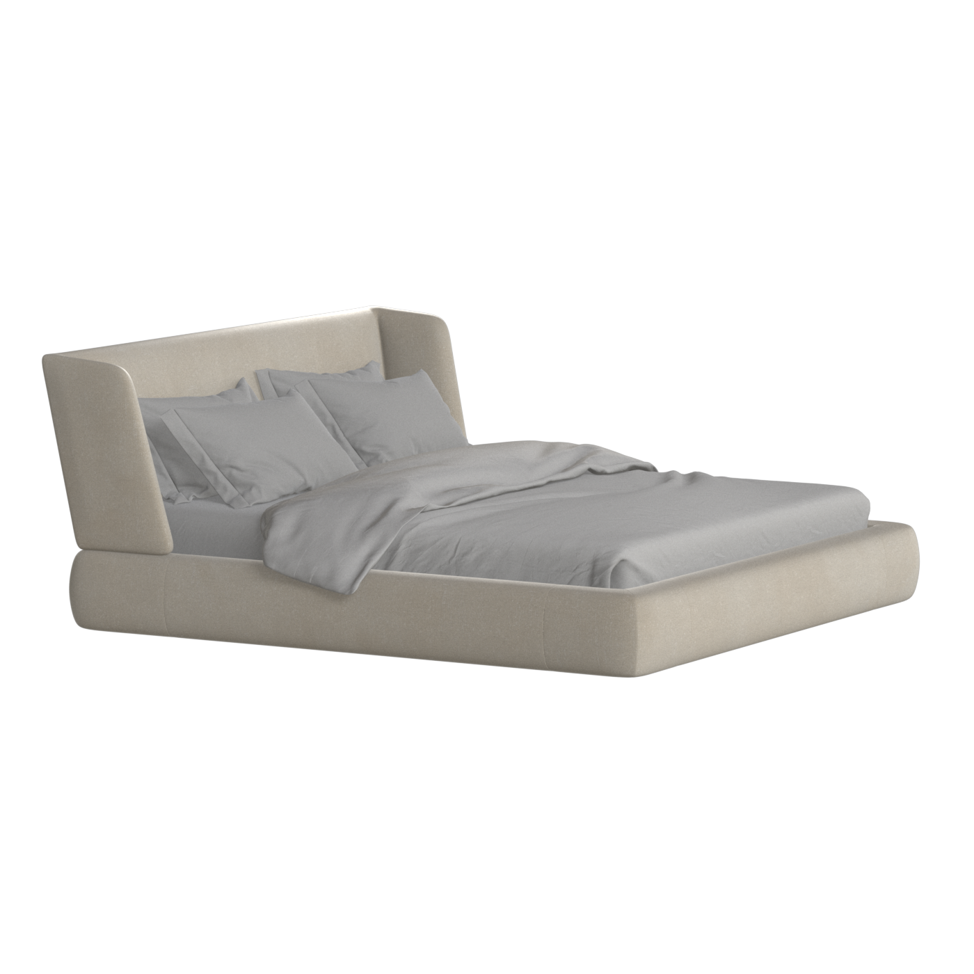 Lit Valentina en tissu Boucle Hevia 