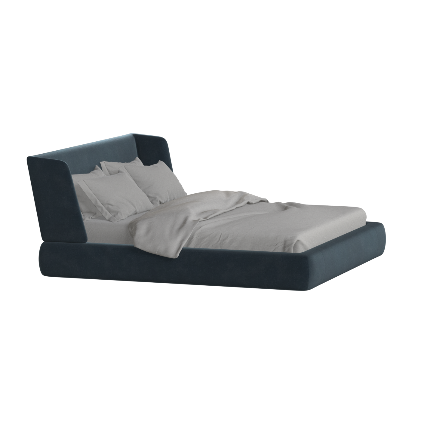 Lit Valentina en tissu Boucle Hevia 