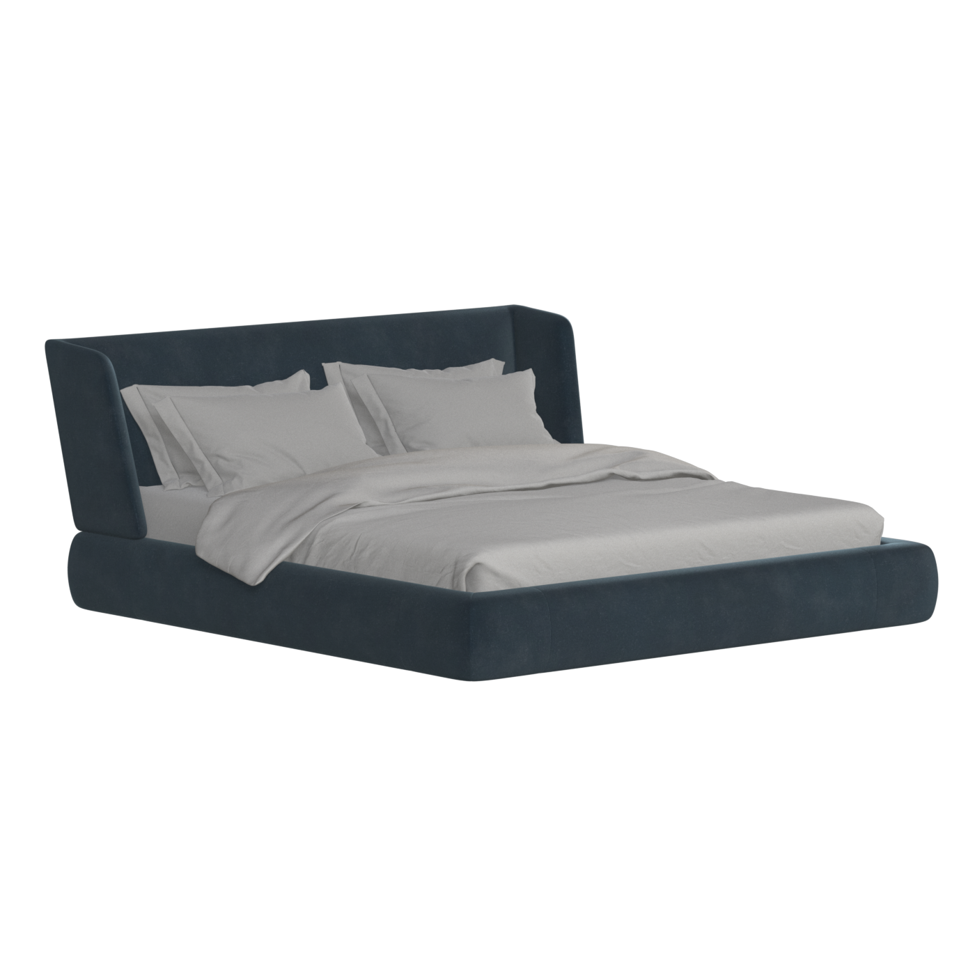 Lit Valentina en tissu Boucle Hevia 