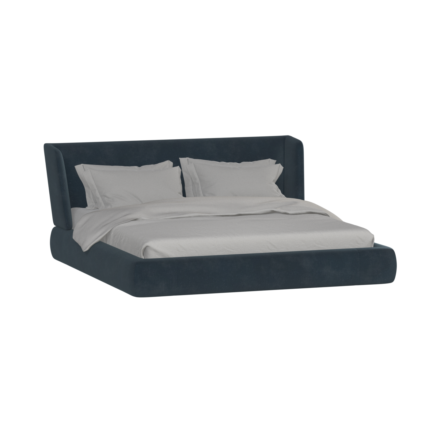 Lit Valentina en tissu Boucle Hevia 